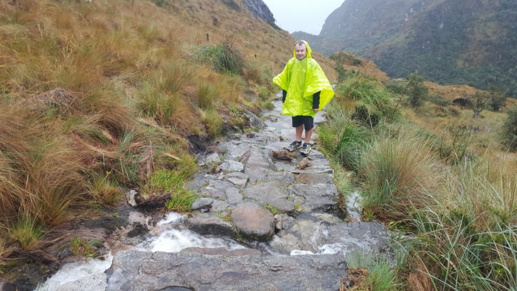 Inca Trail in heavy rain is fun!