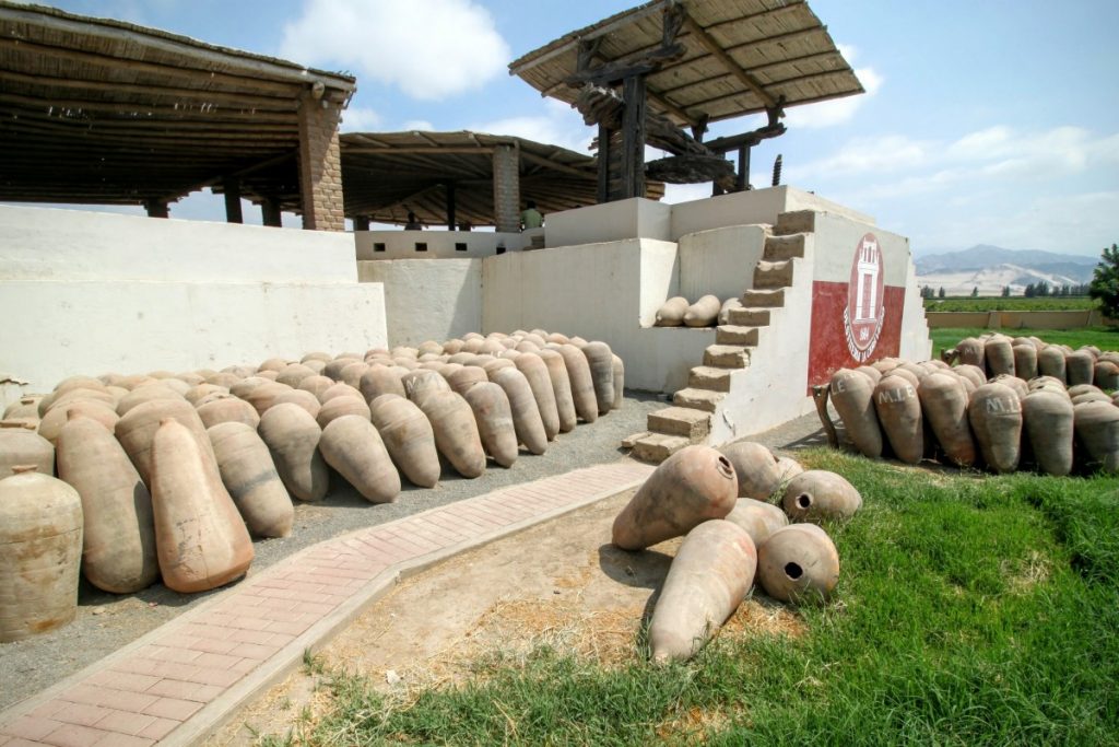 These ceramic containers would have been used to age the pisco