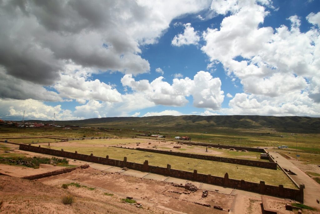 The vast, still partially buried ruins at Tiwanaku