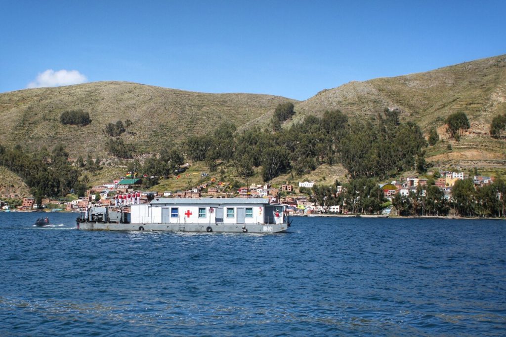 This hospital ship is confined to the lake I guess