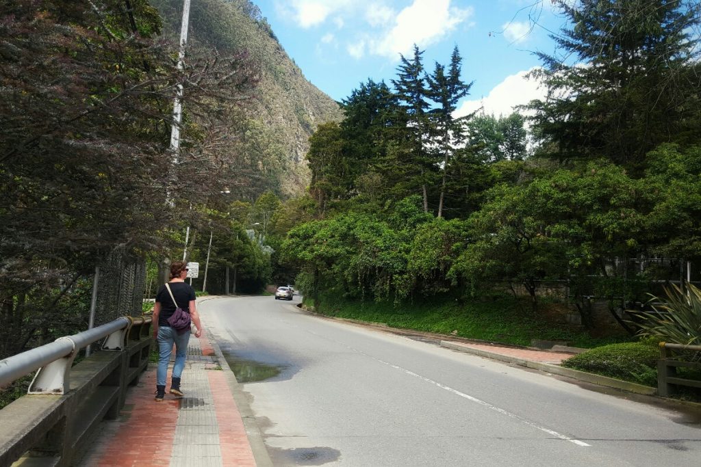 Wandering around the hill, trying to find a way into the park