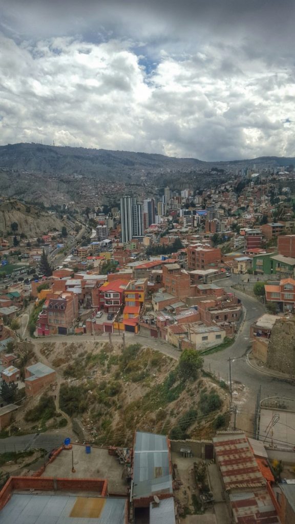 The view of Zona Sur from the teleferico