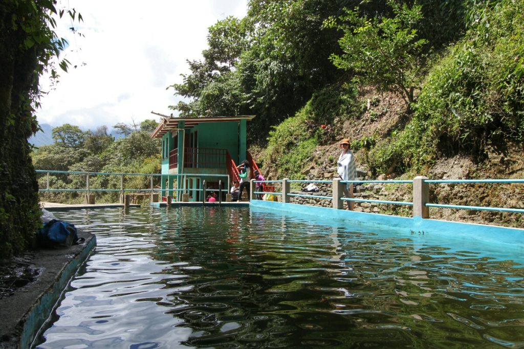 The pool built at the bottom