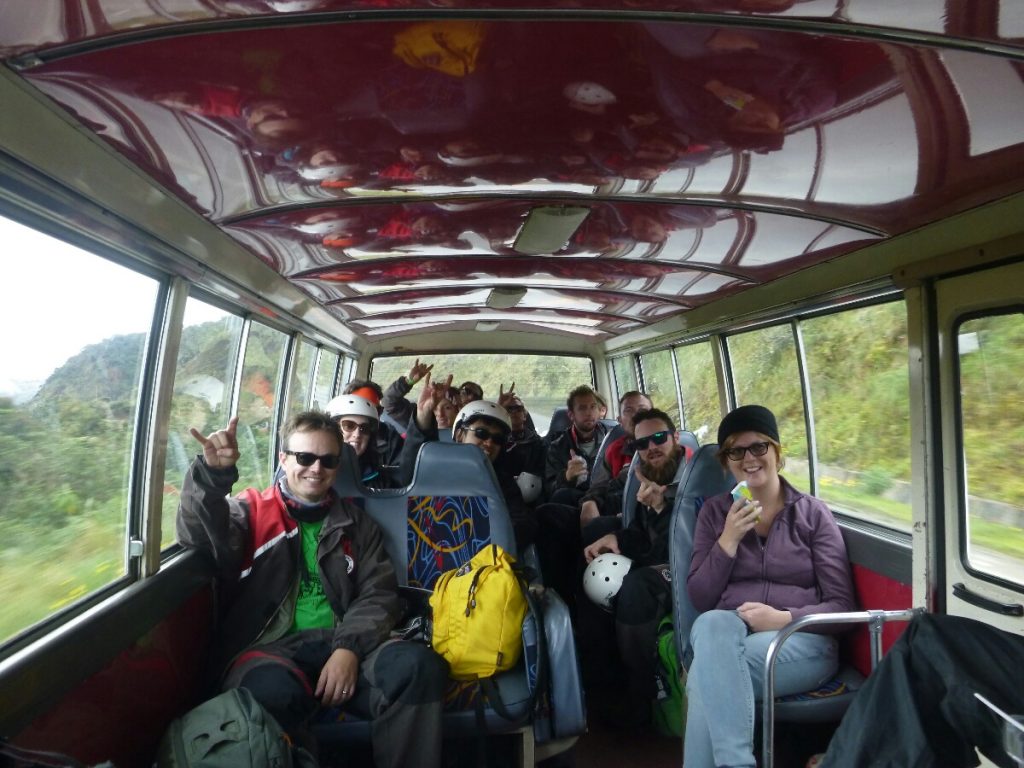 A bus load of mostly hungover Englishmen