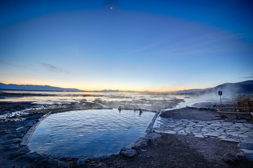 Here's what the hotspring looked like in the predawn light